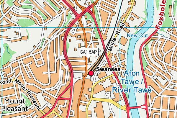 SA1 5AP map - OS VectorMap District (Ordnance Survey) SA1 5AP map - OS VectorMap District (Ordnance Survey)