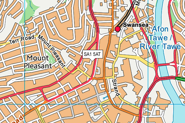 SA1 5AT map - OS VectorMap District (Ordnance Survey) SA1 5AT map - OS VectorMap District (Ordnance Survey)