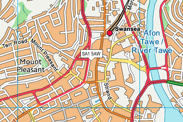 SA1 5AW map - OS VectorMap District (Ordnance Survey) SA1 5AW map - OS VectorMap District (Ordnance Survey)