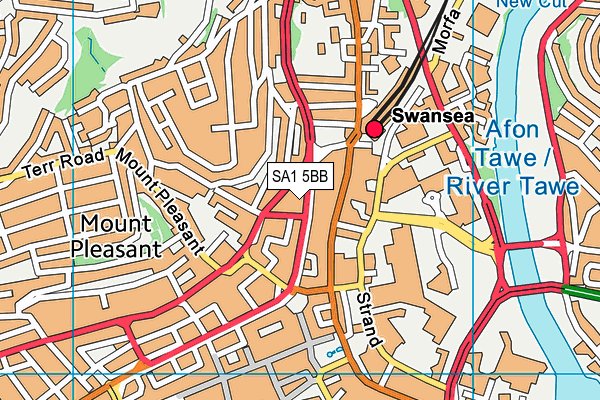 SA1 5BB map - OS VectorMap District (Ordnance Survey) SA1 5BB map - OS VectorMap District (Ordnance Survey)