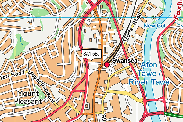 SA1 5BJ map - OS VectorMap District (Ordnance Survey) SA1 5BJ map - OS VectorMap District (Ordnance Survey)