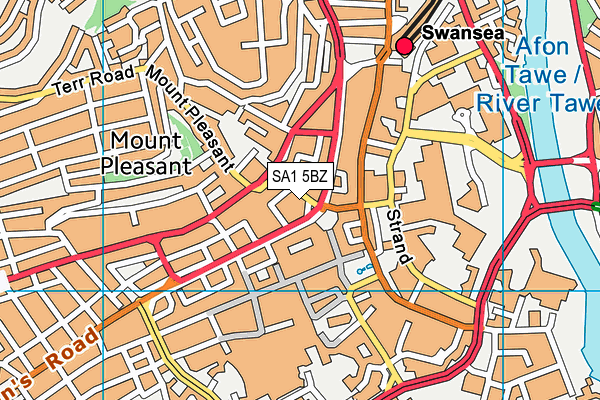 SA1 5BZ map - OS VectorMap District (Ordnance Survey) SA1 5BZ map - OS VectorMap District (Ordnance Survey)