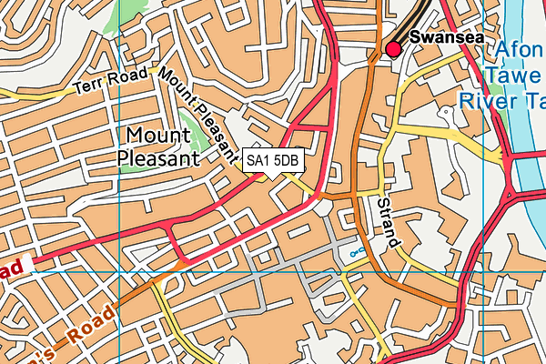 SA1 5DB map - OS VectorMap District (Ordnance Survey) SA1 5DB map - OS VectorMap District (Ordnance Survey)
