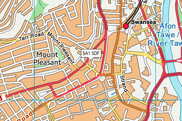 SA1 5DF map - OS VectorMap District (Ordnance Survey) SA1 5DF map - OS VectorMap District (Ordnance Survey)