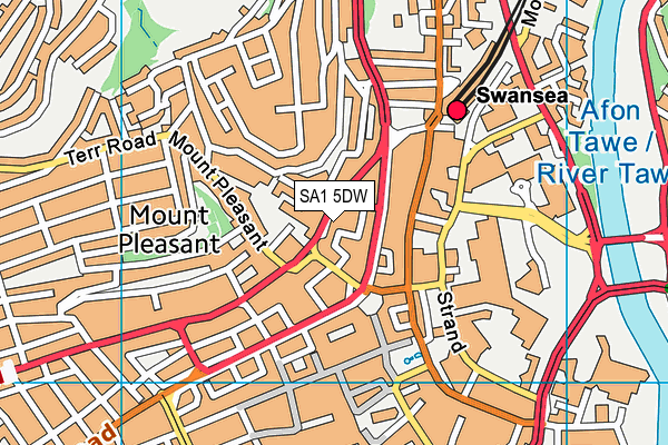 SA1 5DW map - OS VectorMap District (Ordnance Survey) SA1 5DW map - OS VectorMap District (Ordnance Survey)