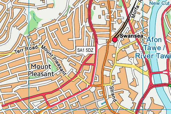 SA1 5DZ map - OS VectorMap District (Ordnance Survey) SA1 5DZ map - OS VectorMap District (Ordnance Survey)