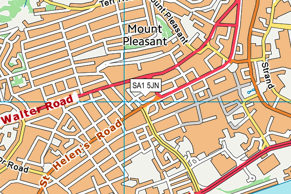 SA1 5JN map - OS VectorMap District (Ordnance Survey) SA1 5JN map - OS VectorMap District (Ordnance Survey)