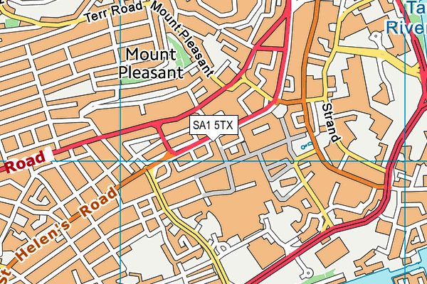 SA1 5TX map - OS VectorMap District (Ordnance Survey) SA1 5TX map - OS VectorMap District (Ordnance Survey)