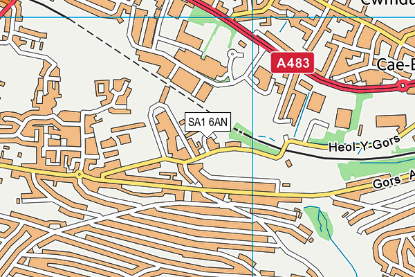 SA1 6AN map - OS VectorMap District (Ordnance Survey) SA1 6AN map - OS VectorMap District (Ordnance Survey)