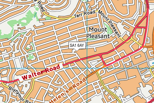 SA1 6AY map - OS VectorMap District (Ordnance Survey) SA1 6AY map - OS VectorMap District (Ordnance Survey)