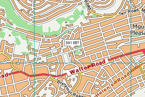 SA1 6BT map - OS VectorMap District (Ordnance Survey) SA1 6BT map - OS VectorMap District (Ordnance Survey)