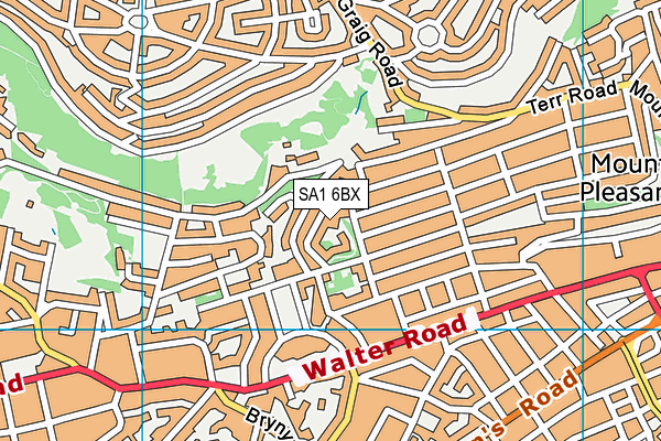 SA1 6BX map - OS VectorMap District (Ordnance Survey) SA1 6BX map - OS VectorMap District (Ordnance Survey)