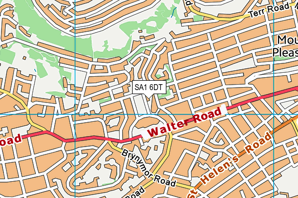 SA1 6DT map - OS VectorMap District (Ordnance Survey) SA1 6DT map - OS VectorMap District (Ordnance Survey)