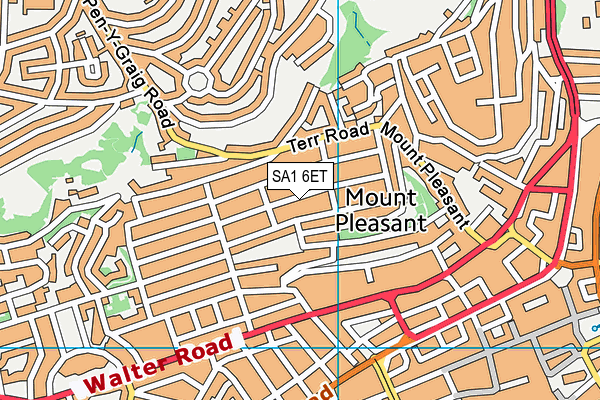 SA1 6ET map - OS VectorMap District (Ordnance Survey) SA1 6ET map - OS VectorMap District (Ordnance Survey)