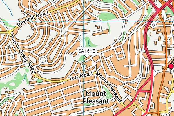 SA1 6HE map - OS VectorMap District (Ordnance Survey) SA1 6HE map - OS VectorMap District (Ordnance Survey)