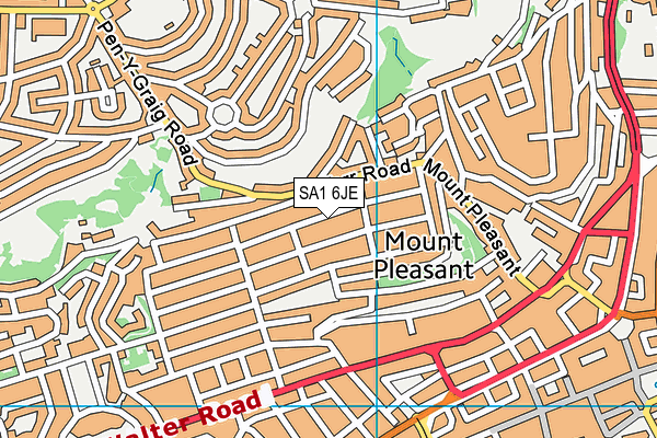 SA1 6JE map - OS VectorMap District (Ordnance Survey) SA1 6JE map - OS VectorMap District (Ordnance Survey)