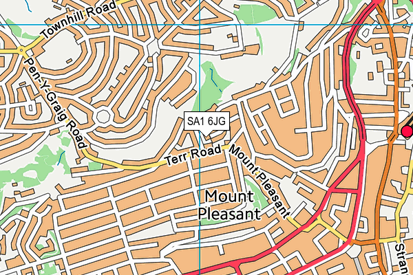 SA1 6JG map - OS VectorMap District (Ordnance Survey) SA1 6JG map - OS VectorMap District (Ordnance Survey)