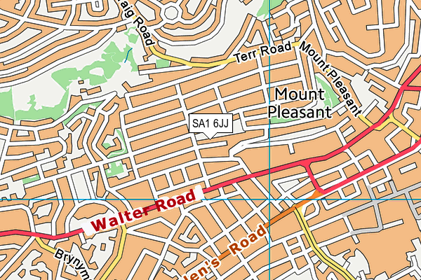 SA1 6JJ map - OS VectorMap District (Ordnance Survey)