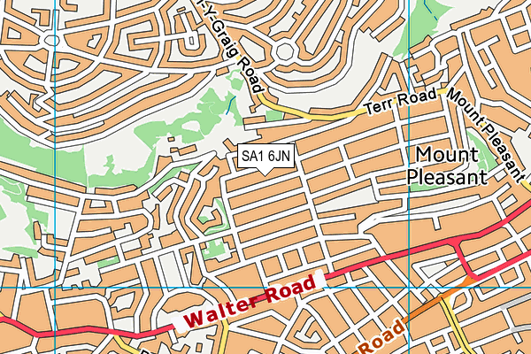 SA1 6JN map - OS VectorMap District (Ordnance Survey) SA1 6JN map - OS VectorMap District (Ordnance Survey)