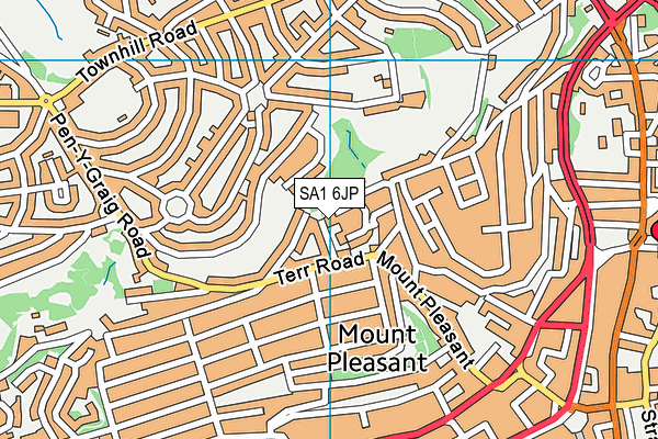 SA1 6JP map - OS VectorMap District (Ordnance Survey) SA1 6JP map - OS VectorMap District (Ordnance Survey)