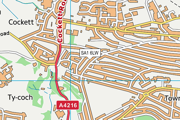 SA1 6LW map - OS VectorMap District (Ordnance Survey) SA1 6LW map - OS VectorMap District (Ordnance Survey)