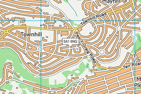 SA1 6NQ map - OS VectorMap District (Ordnance Survey) SA1 6NQ map - OS VectorMap District (Ordnance Survey)