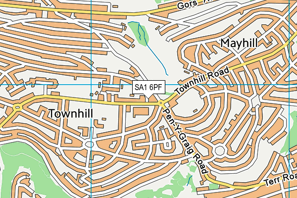 SA1 6PF map - OS VectorMap District (Ordnance Survey) SA1 6PF map - OS VectorMap District (Ordnance Survey)