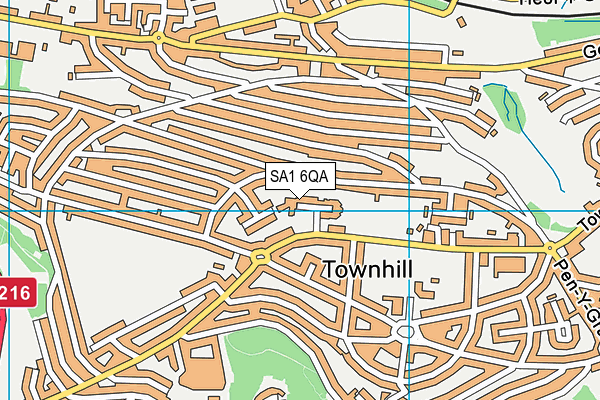 SA1 6QA map - OS VectorMap District (Ordnance Survey) SA1 6QA map - OS VectorMap District (Ordnance Survey)