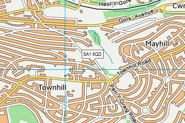 SA1 6QD map - OS VectorMap District (Ordnance Survey) SA1 6QD map - OS VectorMap District (Ordnance Survey)