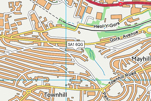 SA1 6QG map - OS VectorMap District (Ordnance Survey) SA1 6QG map - OS VectorMap District (Ordnance Survey)