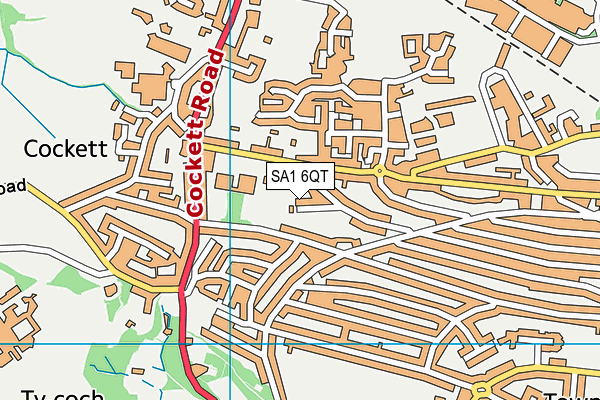 SA1 6QT map - OS VectorMap District (Ordnance Survey) SA1 6QT map - OS VectorMap District (Ordnance Survey)