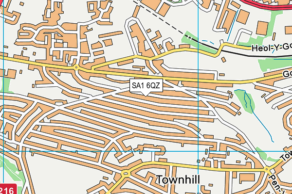 SA1 6QZ map - OS VectorMap District (Ordnance Survey) SA1 6QZ map - OS VectorMap District (Ordnance Survey)