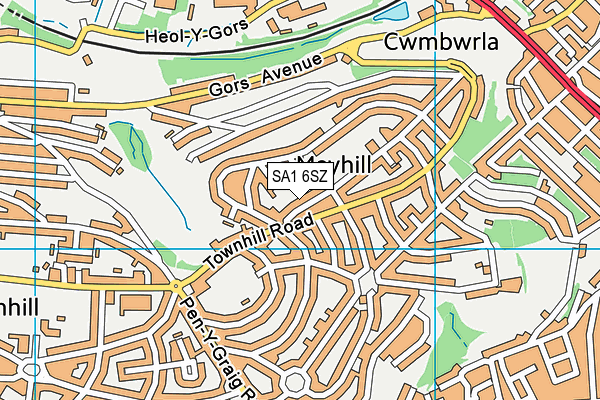 SA1 6SZ map - OS VectorMap District (Ordnance Survey) SA1 6SZ map - OS VectorMap District (Ordnance Survey)