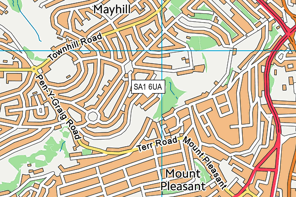 SA1 6UA map - OS VectorMap District (Ordnance Survey) SA1 6UA map - OS VectorMap District (Ordnance Survey)