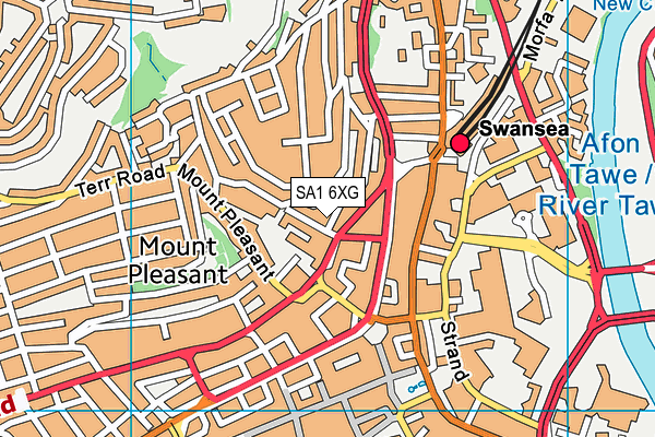 SA1 6XG map - OS VectorMap District (Ordnance Survey) SA1 6XG map - OS VectorMap District (Ordnance Survey)
