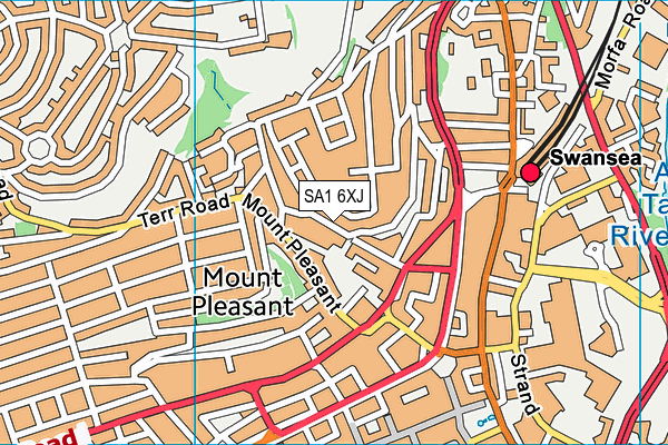 SA1 6XJ map - OS VectorMap District (Ordnance Survey) SA1 6XJ map - OS VectorMap District (Ordnance Survey)