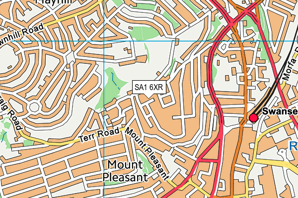 SA1 6XR map - OS VectorMap District (Ordnance Survey) SA1 6XR map - OS VectorMap District (Ordnance Survey)