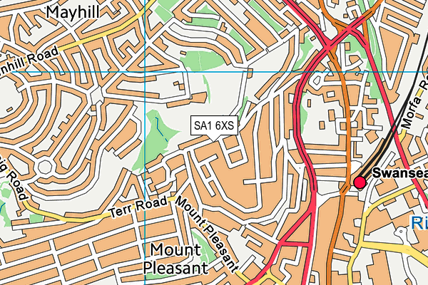 SA1 6XS map - OS VectorMap District (Ordnance Survey) SA1 6XS map - OS VectorMap District (Ordnance Survey)