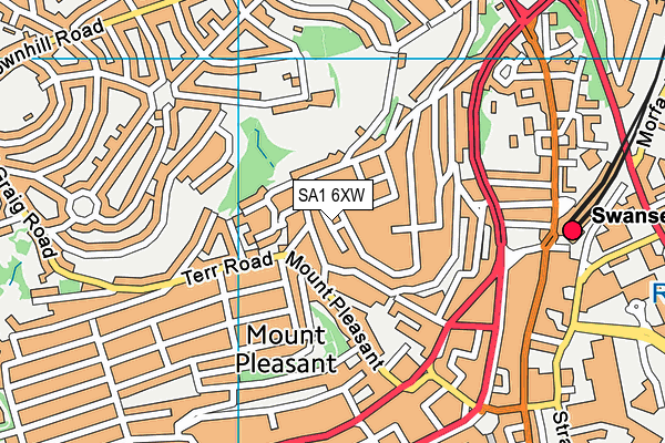 SA1 6XW map - OS VectorMap District (Ordnance Survey) SA1 6XW map - OS VectorMap District (Ordnance Survey)