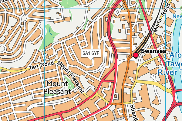 SA1 6YF map - OS VectorMap District (Ordnance Survey) SA1 6YF map - OS VectorMap District (Ordnance Survey)