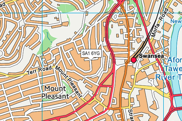 SA1 6YG map - OS VectorMap District (Ordnance Survey) SA1 6YG map - OS VectorMap District (Ordnance Survey)