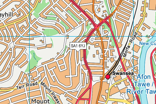 SA1 6YJ map - OS VectorMap District (Ordnance Survey) SA1 6YJ map - OS VectorMap District (Ordnance Survey)