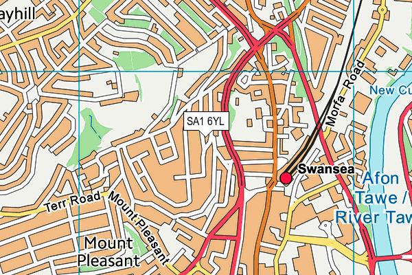 SA1 6YL map - OS VectorMap District (Ordnance Survey) SA1 6YL map - OS VectorMap District (Ordnance Survey)