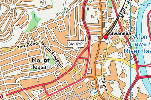 SA1 6YP map - OS VectorMap District (Ordnance Survey) SA1 6YP map - OS VectorMap District (Ordnance Survey)