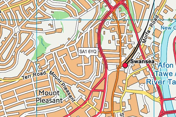 SA1 6YQ map - OS VectorMap District (Ordnance Survey) SA1 6YQ map - OS VectorMap District (Ordnance Survey)