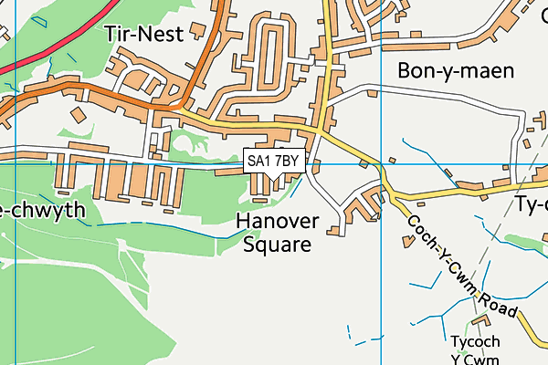 SA1 7BY map - OS VectorMap District (Ordnance Survey) SA1 7BY map - OS VectorMap District (Ordnance Survey)
