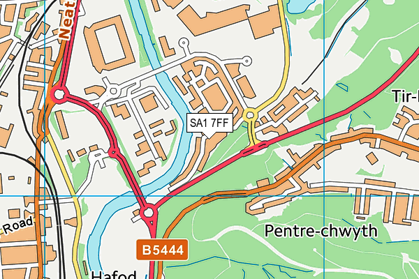 SA1 7FF map - OS VectorMap District (Ordnance Survey) SA1 7FF map - OS VectorMap District (Ordnance Survey)