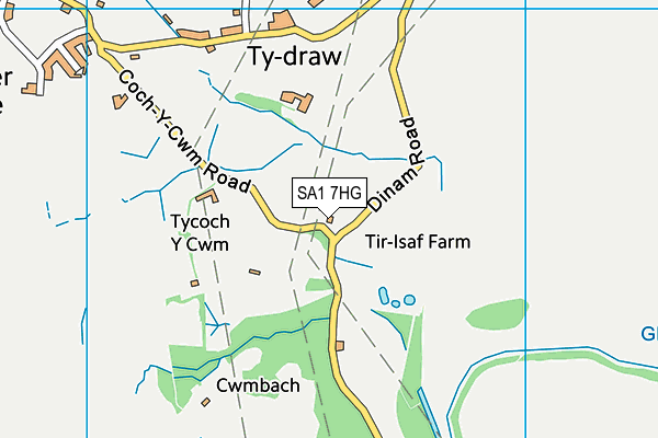 SA1 7HG map - OS VectorMap District (Ordnance Survey) SA1 7HG map - OS VectorMap District (Ordnance Survey)