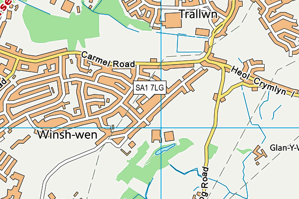 SA1 7LG map - OS VectorMap District (Ordnance Survey) SA1 7LG map - OS VectorMap District (Ordnance Survey)
