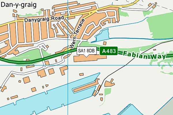 SA1 8DB map - OS VectorMap District (Ordnance Survey) SA1 8DB map - OS VectorMap District (Ordnance Survey)